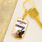 Music Only Makes Me Stronger Keychain Dog Tag Stainless Steel or 18k Gold-Express Your Love Gifts