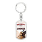 Music Only Makes Me Stronger Keychain Dog Tag Stainless Steel or 18k Gold-Express Your Love Gifts