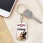 Music Only Makes Me Stronger Keychain Dog Tag Stainless Steel or 18k Gold-Express Your Love Gifts