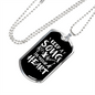 Musician Necklace A Song in Heart Necklace Stainless Steel or 18k Gold Dog Tag 24" Chain-Express Your Love Gifts