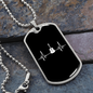 Musician Necklace Acoustic Beat Necklace Stainless Steel or 18k Gold Dog Tag 24" Chain-Express Your Love Gifts