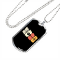 Musician Necklace Acoustic Guitar Heartbeat Necklace Stainless Steel or 18k Gold Dog Tag 24" Chain-Express Your Love Gifts