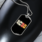 Musician Necklace Acoustic Guitar Heartbeat Necklace Stainless Steel or 18k Gold Dog Tag 24" Chain-Express Your Love Gifts