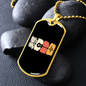 Musician Necklace Acoustic Guitar Heartbeat Necklace Stainless Steel or 18k Gold Dog Tag 24" Chain-Express Your Love Gifts