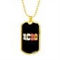 Musician Necklace Acoustic Guitar Heartbeat Necklace Stainless Steel or 18k Gold Dog Tag 24" Chain-Express Your Love Gifts