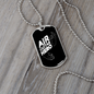 Musician Necklace Air Guitar Hero Necklace Stainless Steel or 18k Gold Dog Tag 24" Chain-Express Your Love Gifts