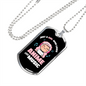 Musician Necklace Anime and Music Girl Necklace Stainless Steel or 18k Gold Dog Tag 24" Chain-Express Your Love Gifts