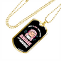 Musician Necklace Anime and Music Girl Necklace Stainless Steel or 18k Gold Dog Tag 24" Chain-Express Your Love Gifts