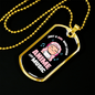 Musician Necklace Anime and Music Girl Necklace Stainless Steel or 18k Gold Dog Tag 24" Chain-Express Your Love Gifts