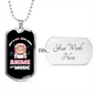 Musician Necklace Anime and Music Girl Necklace Stainless Steel or 18k Gold Dog Tag 24" Chain-Express Your Love Gifts