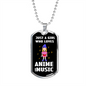 Musician Necklace Anime and Music Necklace Stainless Steel or 18k Gold Dog Tag 24" Chain-Express Your Love Gifts