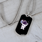 Musician Necklace Astronaut Radio Necklace Stainless Steel or 18k Gold Dog Tag 24" Chain-Express Your Love Gifts
