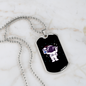 Musician Necklace Astronaut Radio Necklace Stainless Steel or 18k Gold Dog Tag 24" Chain-Express Your Love Gifts