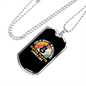 Musician Necklace Awesome Guitar Player Necklace Stainless Steel or 18k Gold Dog Tag 24" Chain-Express Your Love Gifts