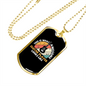 Musician Necklace Awesome Guitar Player Necklace Stainless Steel or 18k Gold Dog Tag 24" Chain-Express Your Love Gifts