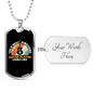 Musician Necklace Awesome Guitar Player Necklace Stainless Steel or 18k Gold Dog Tag 24" Chain-Express Your Love Gifts