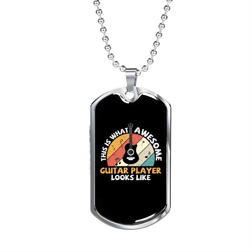 Musician Necklace Awesome Necklace Stainless Steel or 18k Gold Dog Tag 24" Chain-Express Your Love Gifts