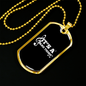 Musician Necklace Band Thing Necklace Stainless Steel or 18k Gold Dog Tag 24" Chain-Express Your Love Gifts