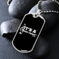 Musician Necklace Band Thing Necklace Stainless Steel or 18k Gold Dog Tag 24" Chain-Express Your Love Gifts