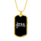Musician Necklace Band Thing Necklace Stainless Steel or 18k Gold Dog Tag 24" Chain-Express Your Love Gifts
