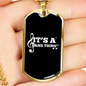 Musician Necklace Band Thing Necklace Stainless Steel or 18k Gold Dog Tag 24" Chain-Express Your Love Gifts