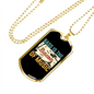 Musician Necklace Bass Bacon of Music Necklace Stainless Steel or 18k Gold Dog Tag 24" Chain-Express Your Love Gifts