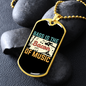 Musician Necklace Bass Bacon of Music Necklace Stainless Steel or 18k Gold Dog Tag 24" Chain-Express Your Love Gifts