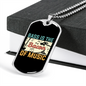 Musician Necklace Bass Bacon of Music Necklace Stainless Steel or 18k Gold Dog Tag 24" Chain-Express Your Love Gifts