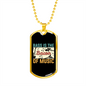 Musician Necklace Bass Bacon of Music Necklace Stainless Steel or 18k Gold Dog Tag 24" Chain-Express Your Love Gifts