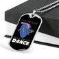 Musician Necklace Bass Dance Necklace Stainless Steel or 18k Gold Dog Tag 24" Chain-Express Your Love Gifts