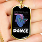 Musician Necklace Bass Dance Necklace Stainless Steel or 18k Gold Dog Tag 24" Chain-Express Your Love Gifts