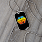 Musician Necklace Bass Guitar Necklace Stainless Steel or 18k Gold Dog Tag 24" Chain-Express Your Love Gifts
