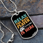 Musician Necklace Bass Player is Here Necklace Stainless Steel or 18k Gold Dog Tag 24" Chain-Express Your Love Gifts