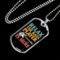 Musician Necklace Bass Player is Here Necklace Stainless Steel or 18k Gold Dog Tag 24" Chain-Express Your Love Gifts