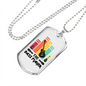 Musician Necklace Bass Player Music Necklace Stainless Steel or 18k Gold Dog Tag 24" Chain-Express Your Love Gifts