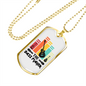 Musician Necklace Bass Player Music Necklace Stainless Steel or 18k Gold Dog Tag 24" Chain-Express Your Love Gifts