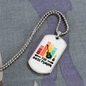 Musician Necklace Bass Player Music Necklace Stainless Steel or 18k Gold Dog Tag 24" Chain-Express Your Love Gifts