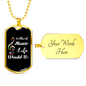 Musician Necklace Bb Life Without Music Necklace Stainless Steel or 18k Gold Dog Tag 24" Chain-Express Your Love Gifts