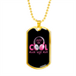Musician Necklace Be Cool Rock and Roll Necklace Stainless Steel or 18k Gold Dog Tag 24" Chain-Express Your Love Gifts