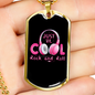 Musician Necklace Be Cool Rock and Roll Necklace Stainless Steel or 18k Gold Dog Tag 24" Chain-Express Your Love Gifts