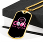 Musician Necklace Be Cool Rock and Roll Necklace Stainless Steel or 18k Gold Dog Tag 24" Chain-Express Your Love Gifts