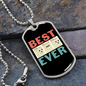 Musician Necklace Best Dad Ever Necklace Stainless Steel or 18k Gold Dog Tag 24" Chain-Express Your Love Gifts
