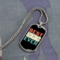 Musician Necklace Best Dad Ever Necklace Stainless Steel or 18k Gold Dog Tag 24" Chain-Express Your Love Gifts