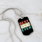 Musician Necklace Best Dad Ever Necklace Stainless Steel or 18k Gold Dog Tag 24" Chain-Express Your Love Gifts