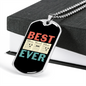 Musician Necklace Best Dad Ever Necklace Stainless Steel or 18k Gold Dog Tag 24" Chain-Express Your Love Gifts