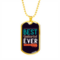Musician Necklace Best Guitarist Ever Necklace Stainless Steel or 18k Gold Dog Tag 24" Chain-Express Your Love Gifts