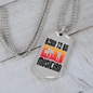 Musician Necklace Born to be Musician TranspArent Necklace Stainless Steel or 18k Gold Dog Tag 24" Chain-Express Your Love Gifts