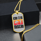 Musician Necklace Born to be Musician TranspArent Necklace Stainless Steel or 18k Gold Dog Tag 24" Chain-Express Your Love Gifts