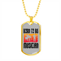 Musician Necklace Born to be Musician TranspArent Necklace Stainless Steel or 18k Gold Dog Tag 24" Chain-Express Your Love Gifts