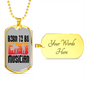Musician Necklace Born to be Musician TranspArent Necklace Stainless Steel or 18k Gold Dog Tag 24" Chain-Express Your Love Gifts